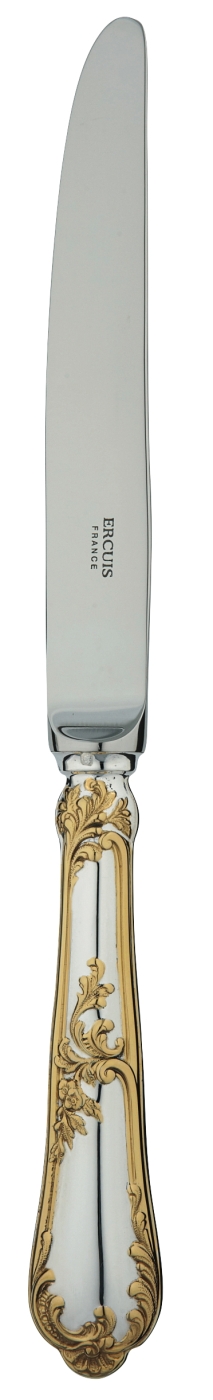 Couteau fromage 2 dents en argent massif et dorure - Ercuis